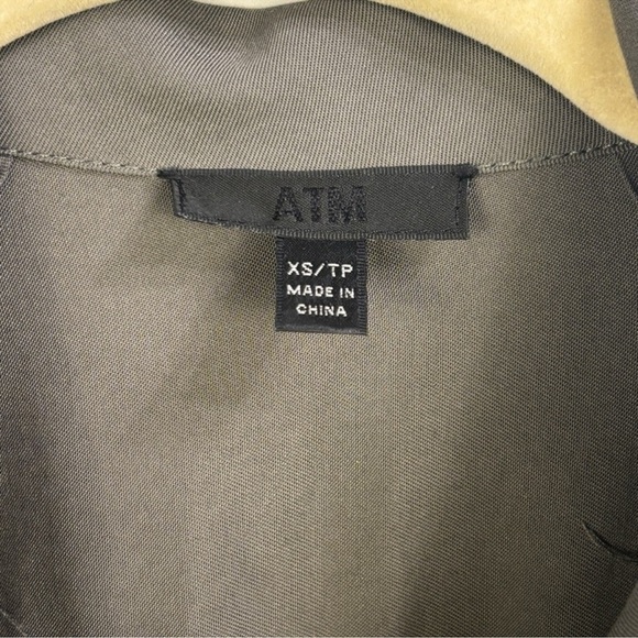 ATM Anthony Thomas Melillo Army Green Washed Lyocell Utility Jumpsuit XS - Picture 13 of 14